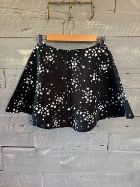 kate spade Black Star-Print Circle Skirt